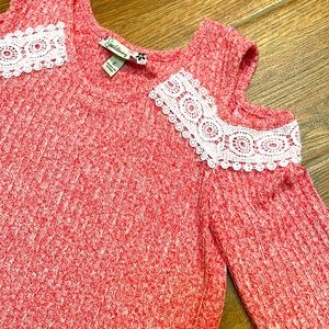 Speechless Girls Open Shoulders Top, Size-L